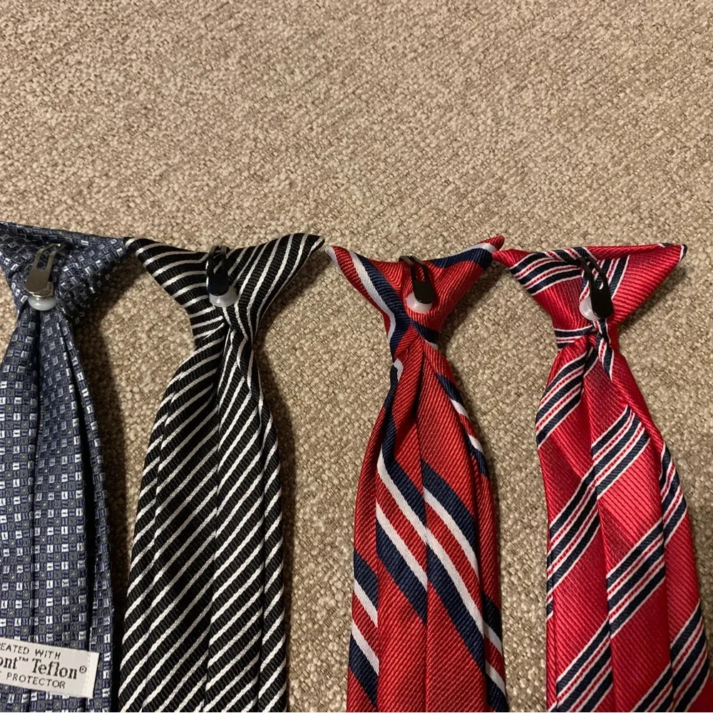 Boys Clip On Ties, Set of 4, Great Condition